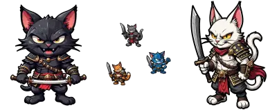 cool cat warriors where detail meets the pixel