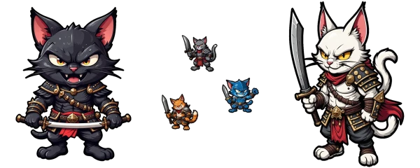 cool cat warriors where detail meets the pixel