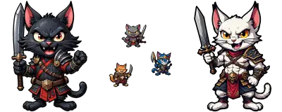cool cat warriors and their digital minions