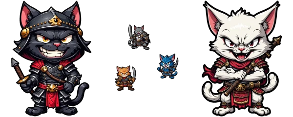 guerreros gatos guays de sonrisa y furia