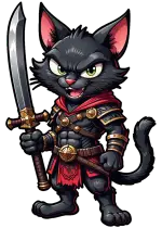 gatto nero guerriero del sigillo d'ombra