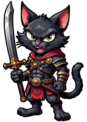gatto nero guerriero del sigillo d'ombra