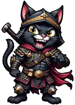 del guerriero gatto nero l'elmo di ferro e l'urlo di battaglia