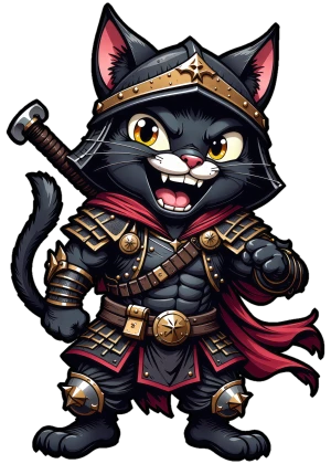 del guerriero gatto nero l'elmo di ferro e l'urlo di battaglia