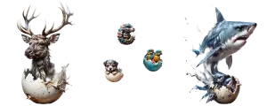animals hatch from forest and ocean deep
