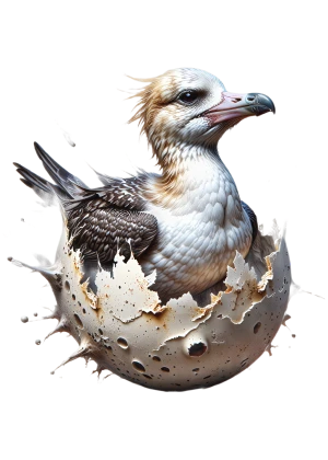 corrosa polvere di stelle schiude un solenne albatro