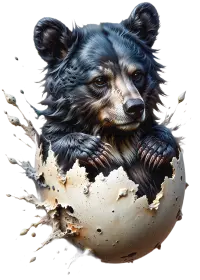 da un guscio di silenzio un orso nero si schiude