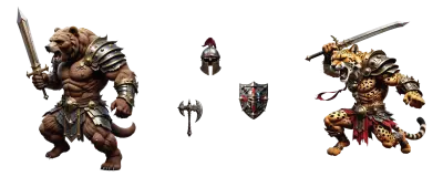 an armored truce for angry animal gladiators