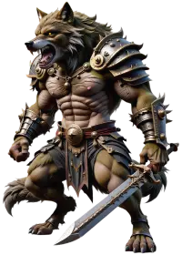 el gruñido de hierro del lobo gladiador enfadado