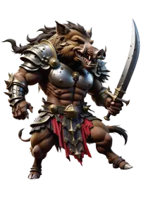 dişleri ve çeliğiyle saldıran öfkeli gladyatör yaban domuzu serbest bırakıldı