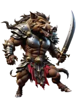 dişleri ve çeliğiyle saldıran öfkeli gladyatör yaban domuzu serbest bırakıldı